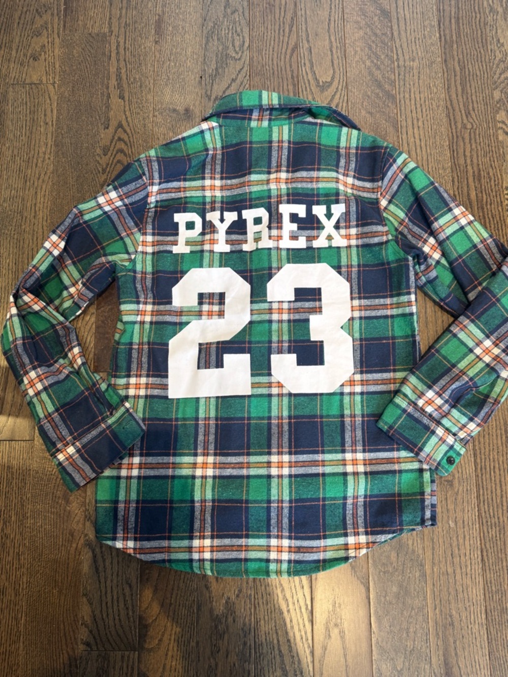 Pyrex Vision 23 Flannel Shirt Green Plaid Ralph Lauren Rugby Rare